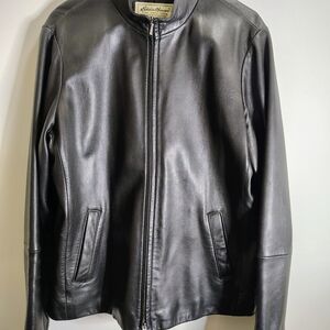 Eddie Bauer Men's Black Leather Jacket